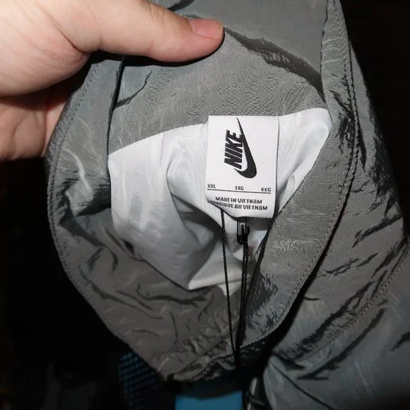 2019 NIKE LAB NRG ISPA NYLON REFLECTIVE JACKET GREY WHITE BLACK POWDER BLUE XXL